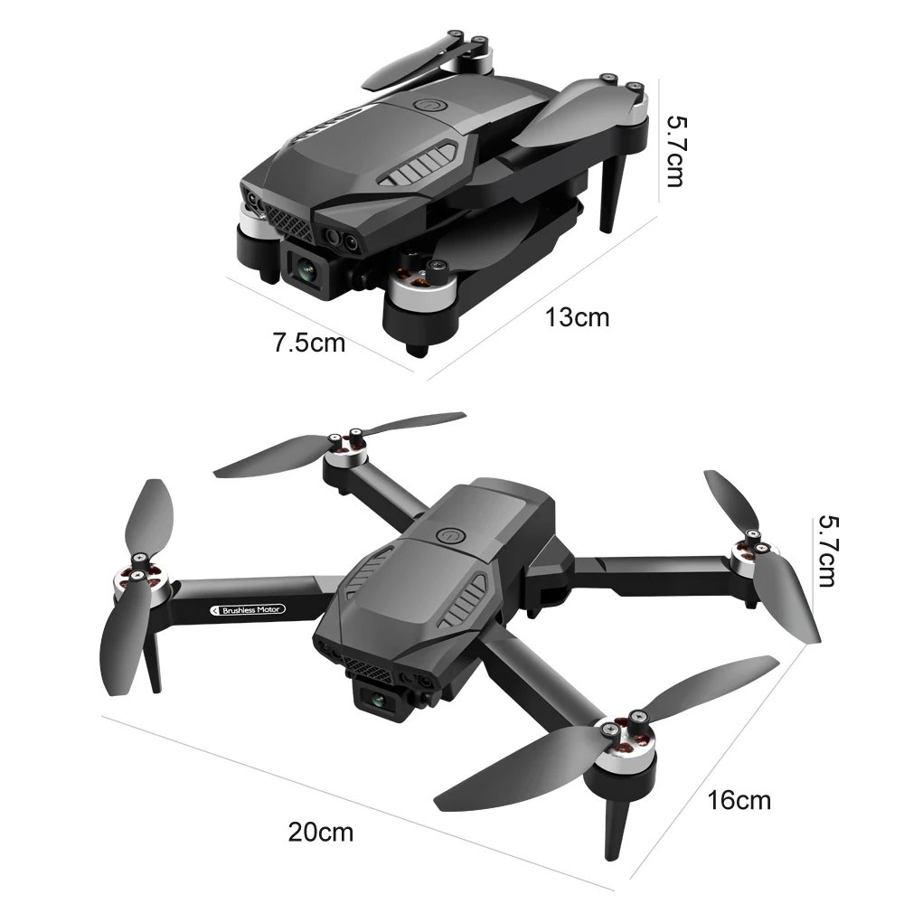 New F198 Drone Professional Dual Camera With 1080P WIFI FPV HD Aerial Photography Wide Angle Brushless RC Foldable Quadcopter