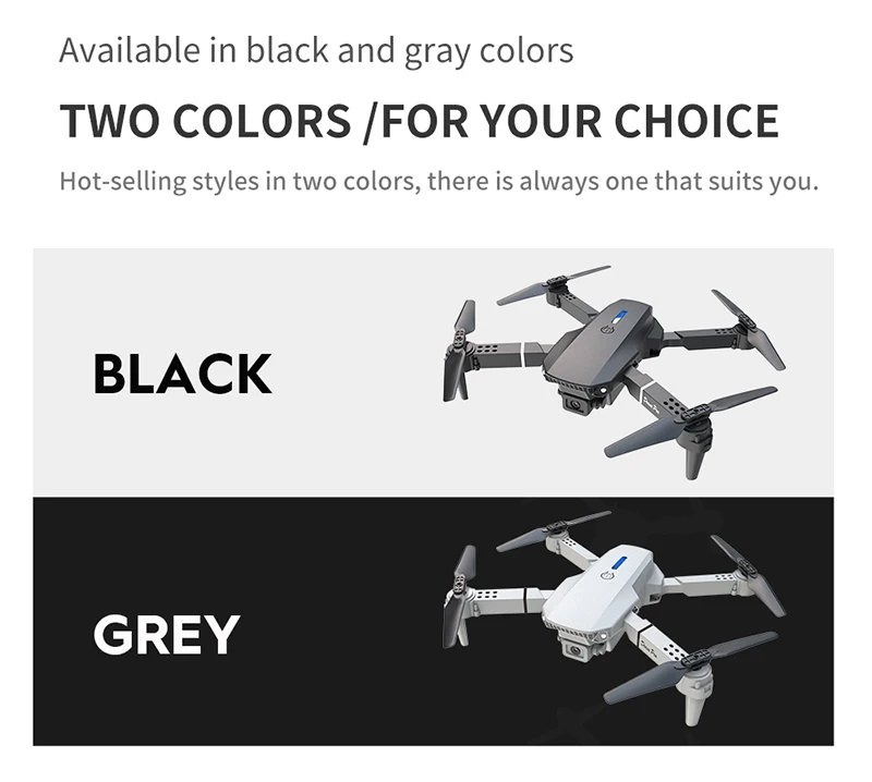 E88Pro 4K WIFI FPV Professional Grade RC Drone Foldable Helicopter 1080P Wide Angle HD Dual Camera Height Hold Gift Toy