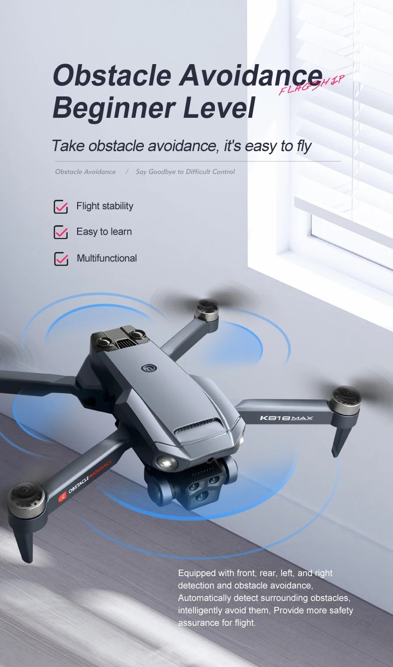 Xiaomi K818 Max Drone 8K Aerial Photography HD Camera Professional Brushless Motor Obstacle Avoidance Folding Quadcopter RC UAV