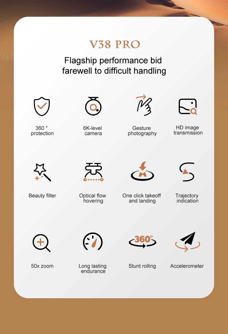 New V38 Mini Drone 8K Profesional WIFI FPV Camera HD 6K Pocket Remote Control Helicopter Foldable Quadcopter Toys Gift for Kids