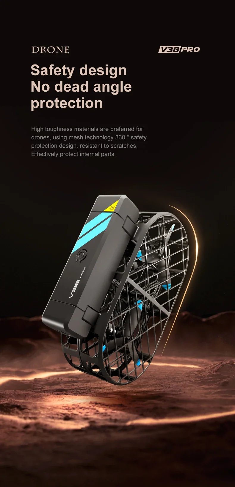 New V38 Mini Drone 8K Profesional WIFI FPV Camera HD 6K Pocket Remote Control Helicopter Foldable Quadcopter Toys Gift for Kids