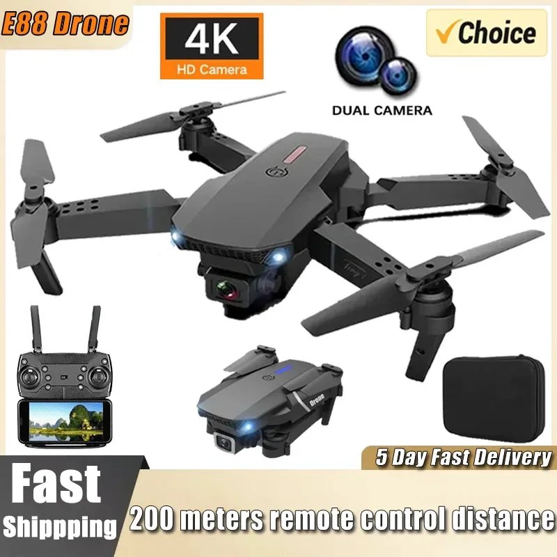 New E88Pro RC Drone 4K Professinal With 1080P Wide Angle Dual HD Camera Foldable RC Helicopter WIFI FPV Height Hold Apron Sell New E88Pro RC Drone 4K Professinal With 1080P Wide Angle Dual HD Camera Foldable RC Helicopter WIFI FPV Height Hold Apron Sell