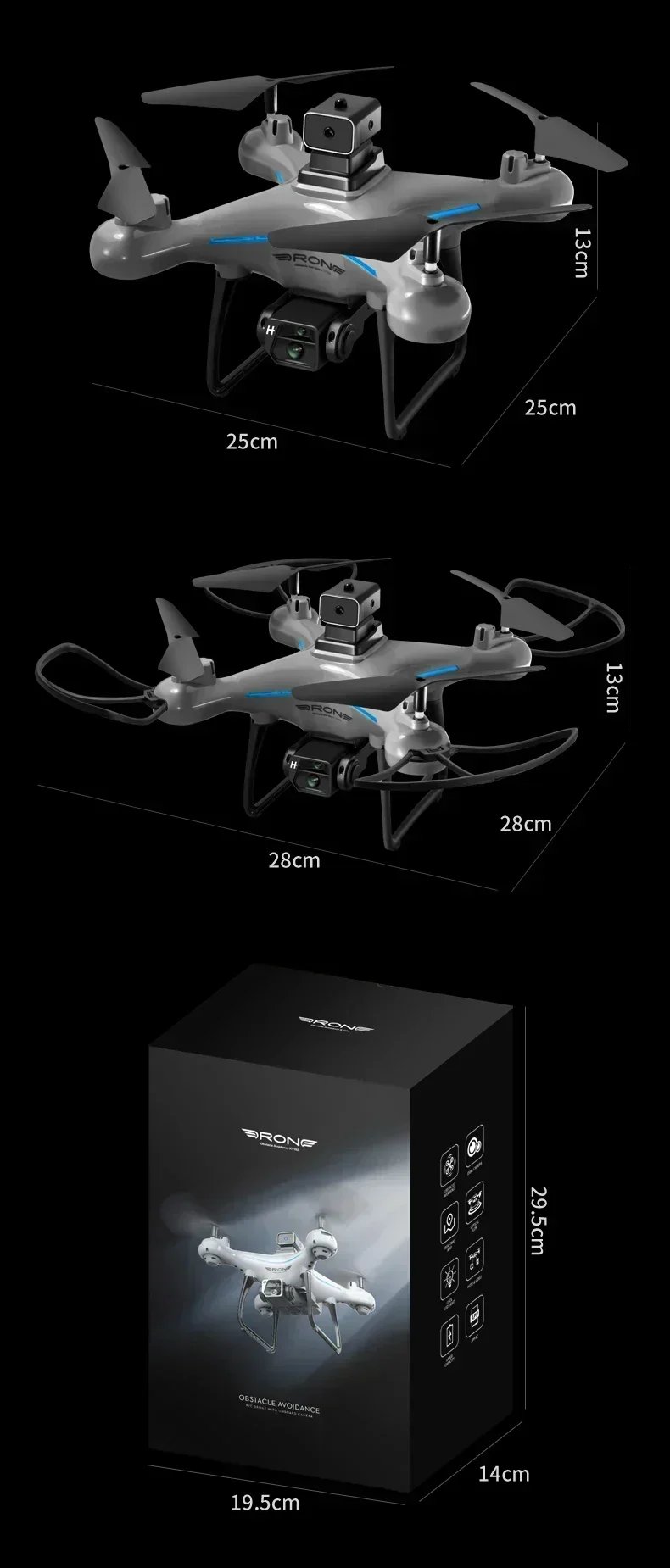 KY102 Drone Professional 8K HD Dual Camera Aerial 360 Obstacle Avoidance Optical Flow Four-Axis RC Aerocraft Drone 2024 New Toy
