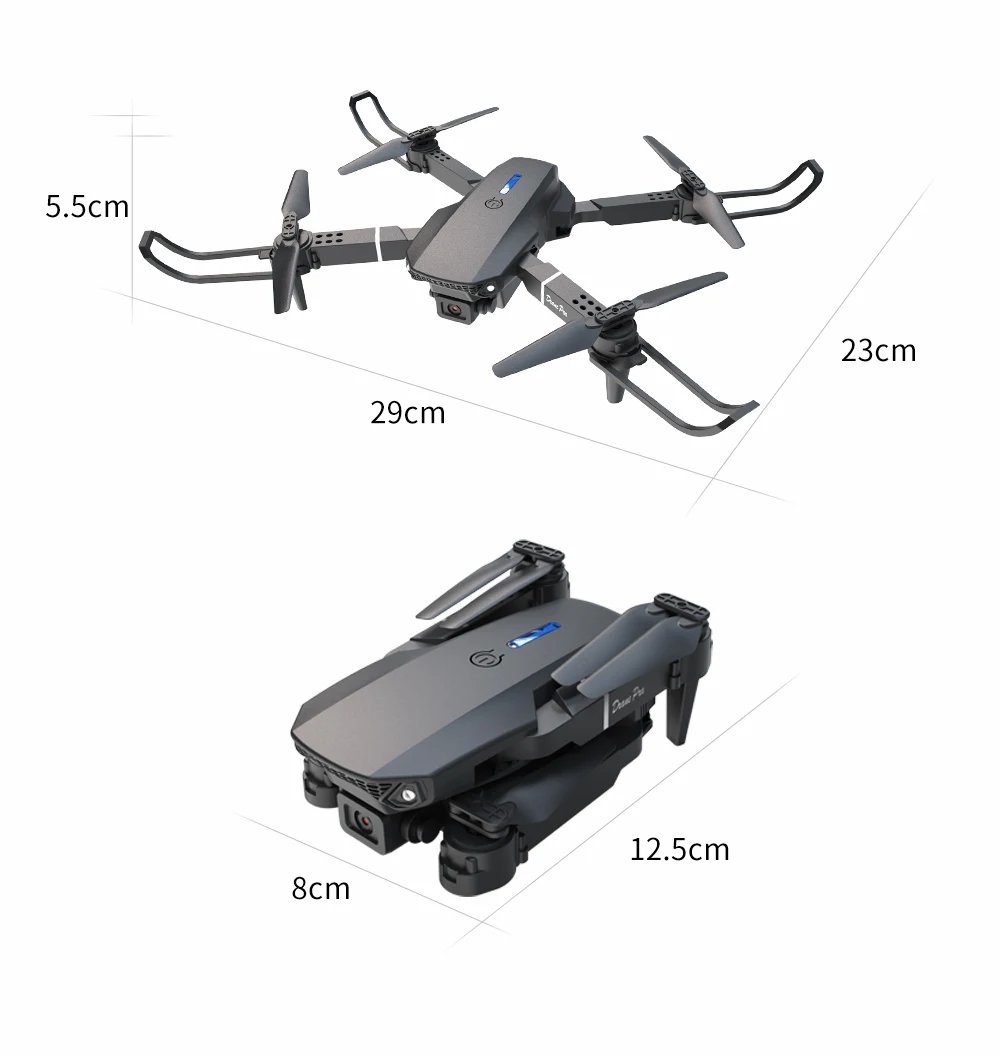 Professional mini remote control drone E88 4K HD aerial camera WiFi FPV foldable quadcopter RC helicopter Children's toy Gift