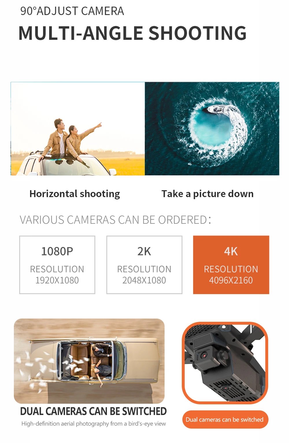 Professional mini remote control drone E88 4K HD aerial camera WiFi FPV foldable quadcopter RC helicopter Children's toy Gift