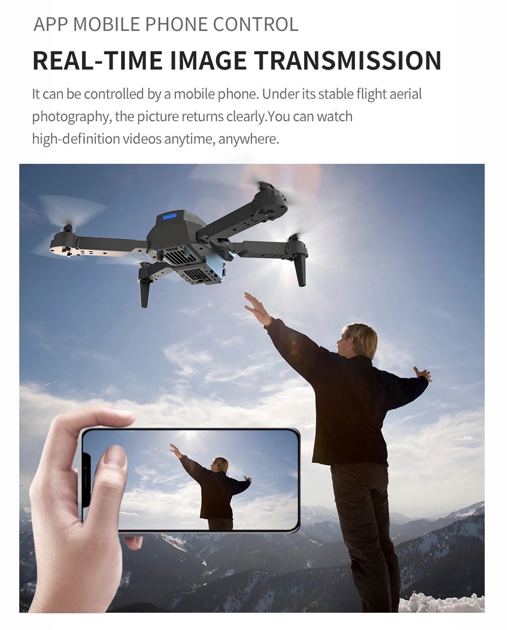 Professional mini remote control drone E88 4K HD aerial camera WiFi FPV foldable quadcopter RC helicopter Children's toy Gift