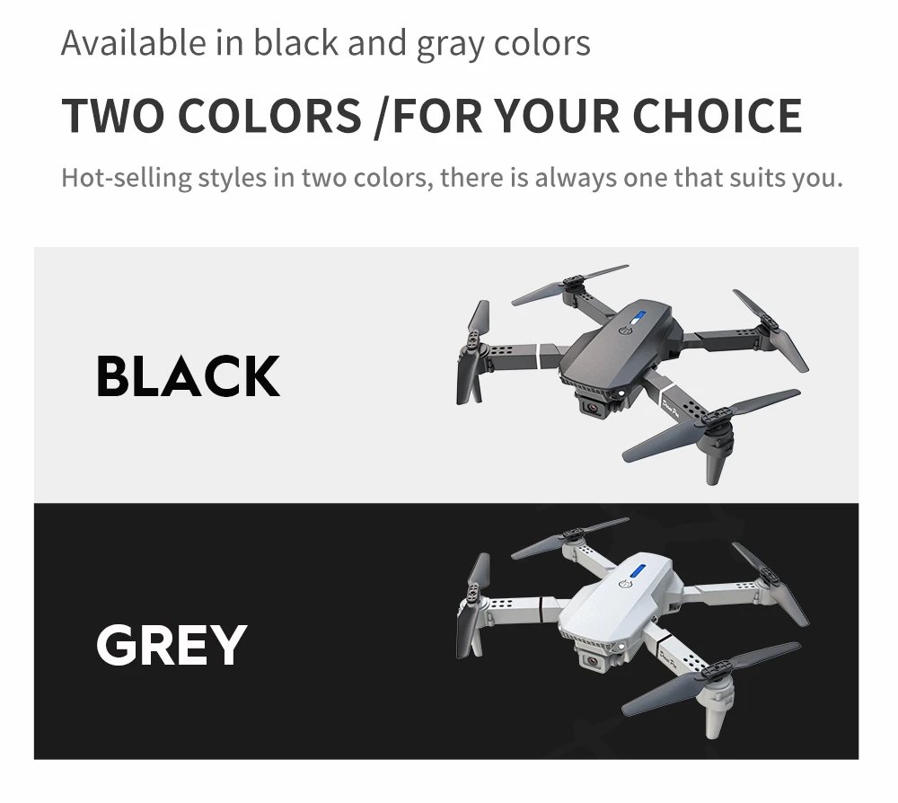 Professional mini remote control drone E88 4K HD aerial camera WiFi FPV foldable quadcopter RC helicopter Children's toy Gift