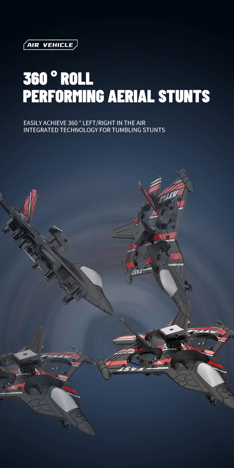 RC Plane with Camera Helicopter Remote Control Aircraft Obstacle Avoidance Fighter 2.4G Airplane EPP Foam Plane Children Toys