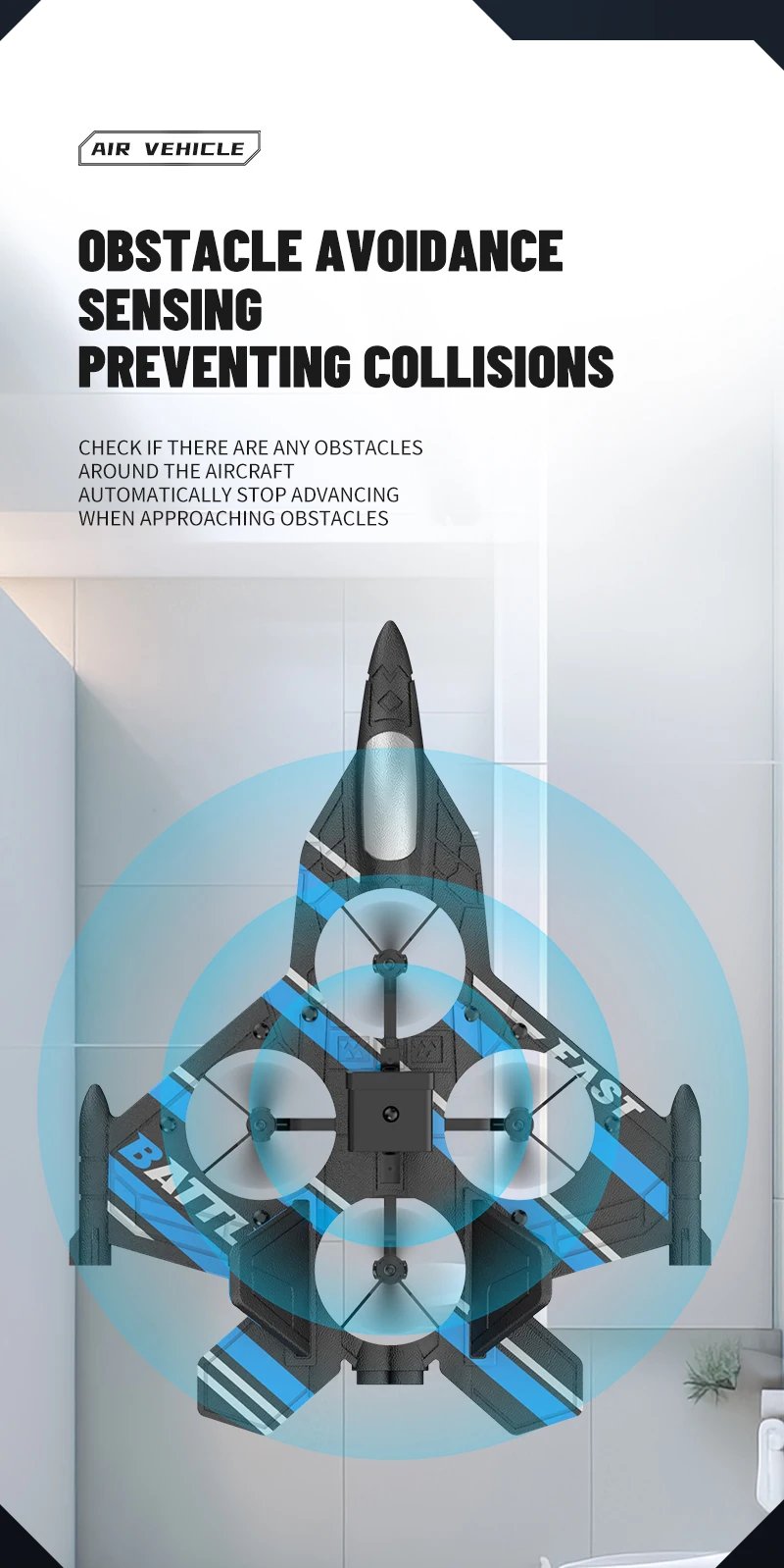 RC Plane with Camera Helicopter Remote Control Aircraft Obstacle Avoidance Fighter 2.4G Airplane EPP Foam Plane Children Toys