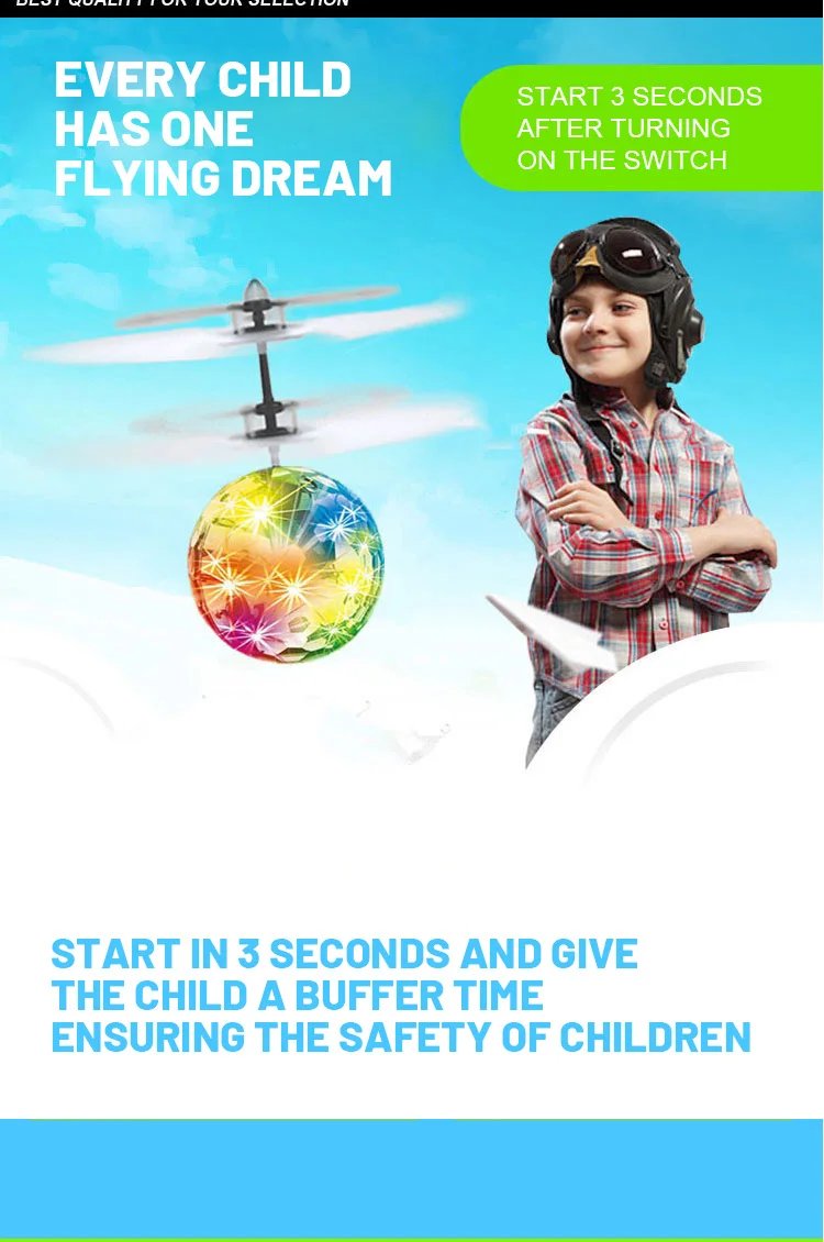 Flying Luminous Ball RC Kid's Flying Ball Anti-stress Drone Helicopter Infrared Induction Aircraft Remote Control Toys Gifts