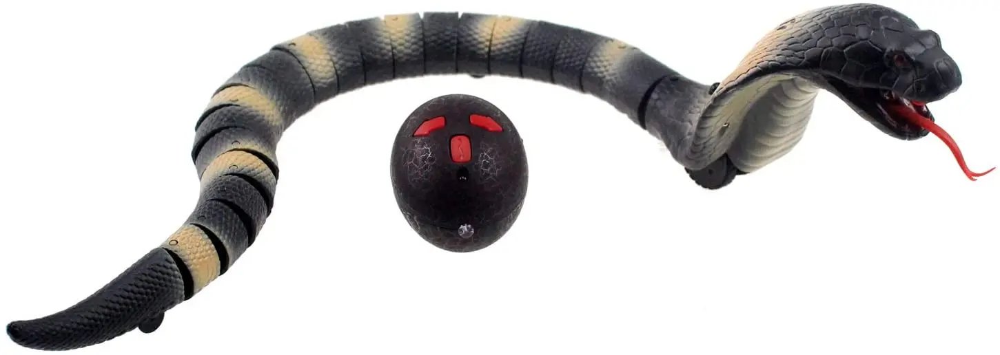 RC Snake Realistic Snake Toys Infrared Receiver Electric Simulated Animal Cobra Viper Toy Joke Trick Mischief For Kids Halloween