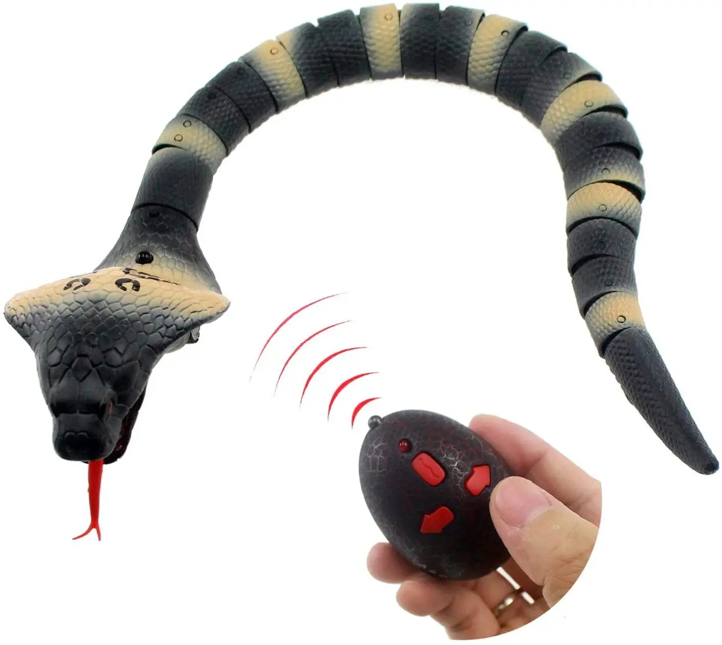 RC Snake Realistic Snake Toys Infrared Receiver Electric Simulated Animal Cobra Viper Toy Joke Trick Mischief For Kids Halloween