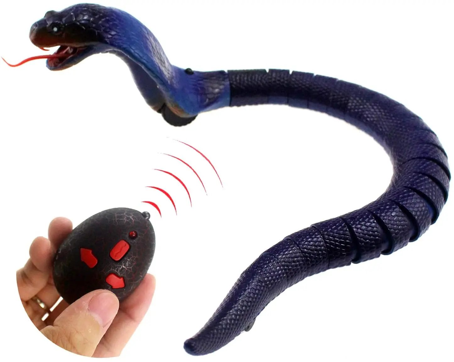 RC Snake Realistic Snake Toys Infrared Receiver Electric Simulated Animal Cobra Viper Toy Joke Trick Mischief For Kids Halloween