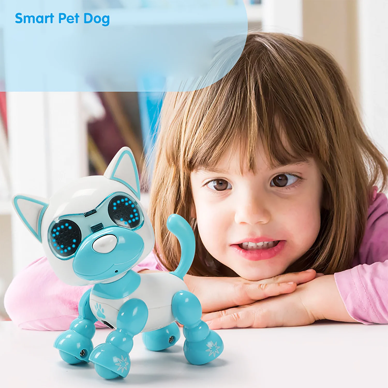 Early education intelligent recording dog, touch sensing singing, children's interactive toy robot dog with lighting