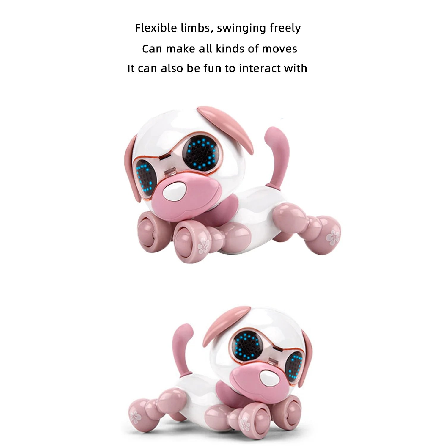Early education intelligent recording dog, touch sensing singing, children's interactive toy robot dog with lighting