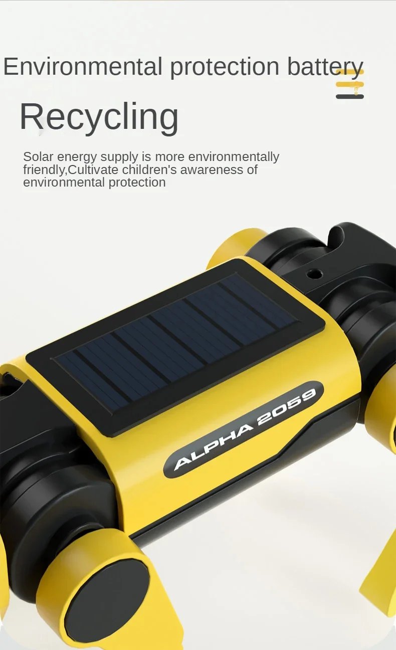 New Emo Robot Solar Electric Mechanical Dog Cow Children Educational Assembly Tech Puzzle Toy Bionic Smart Robot Dog Toys Gifts