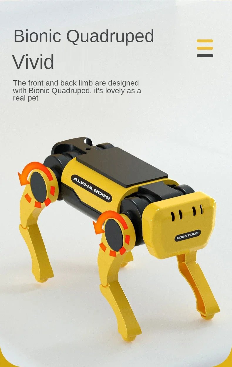 New Emo Robot Solar Electric Mechanical Dog Cow Children Educational Assembly Tech Puzzle Toy Bionic Smart Robot Dog Toys Gifts