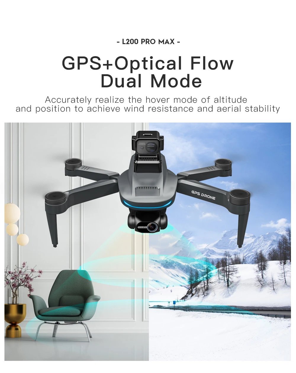 L200 PRO MAX Drone 4K Professional 2-Axis Gimbal 360&deg; Obstacle Avoidance Brushless Motor GPS Quadcopter FPV RC Drones
