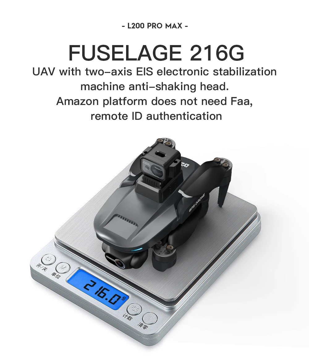 L200 PRO MAX Drone 4K Professional 2-Axis Gimbal 360&deg; Obstacle Avoidance Brushless Motor GPS Quadcopter FPV RC Drones