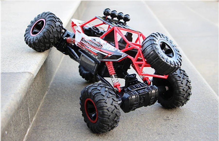 4WD RC Car Off Road 4x4 Remote Control Cars Radio Buggy Truck Racing Drift with Led Lights Toys Gift for Boys Girls Children Kid