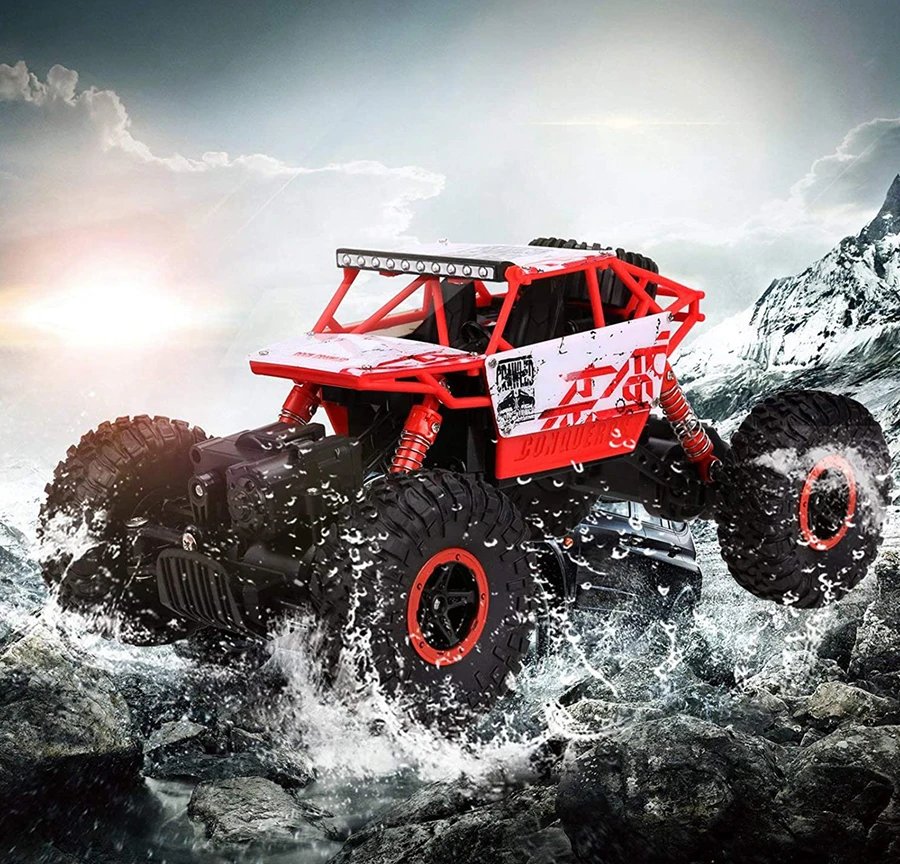 4WD RC Car Off Road 4x4 Remote Control Cars Radio Buggy Truck Racing Drift with Led Lights Toys Gift for Boys Girls Children Kid