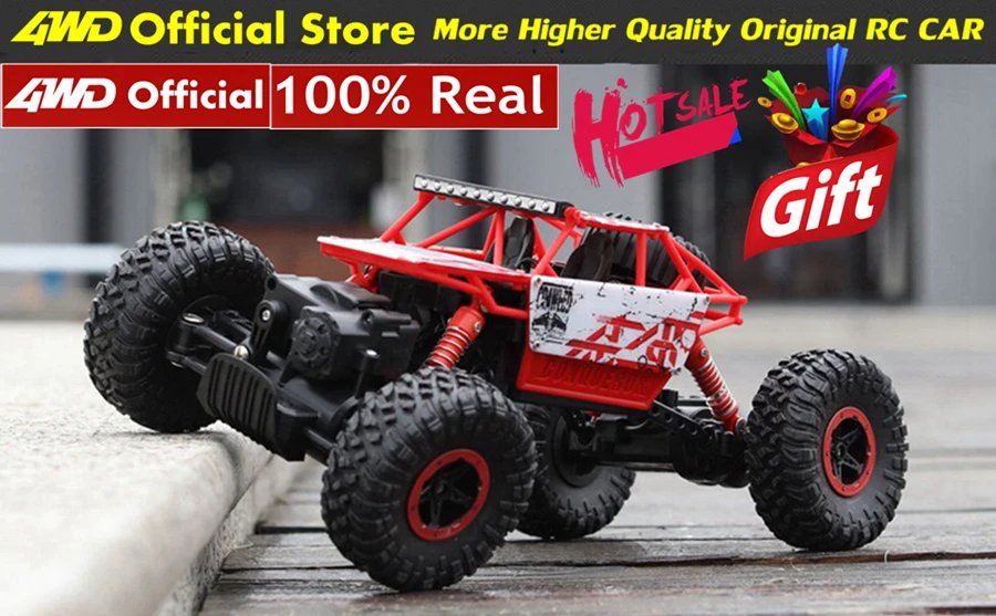 4WD RC Car Off Road 4x4 Remote Control Cars Radio Buggy Truck Racing Drift with Led Lights Toys Gift for Boys Girls Children Kid