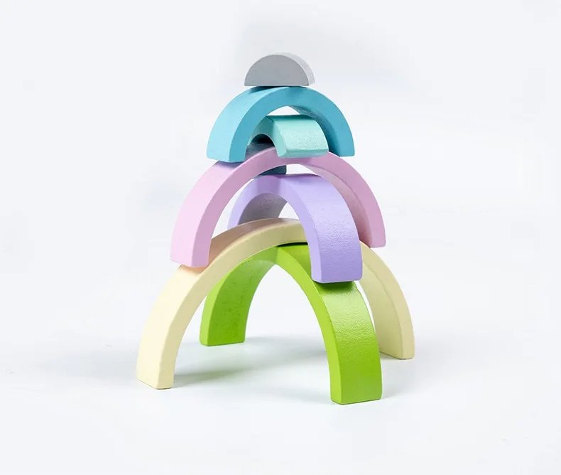 New Kids Montessori Arch Bridge Rainbow Building Blocks Wooden Toys Baby Early Education Color Cognitive Blocks Toy New Kids Montessori Arch Bridge Rainbow Building Blocks Wooden Toys Baby Early Education Color Cognitive Blocks Toy