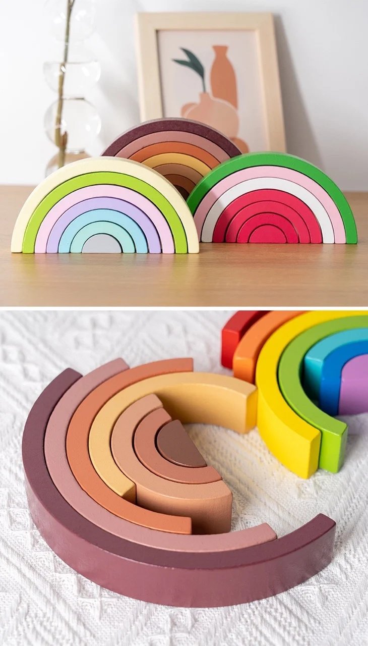 New Kids Montessori Arch Bridge Rainbow Building Blocks Wooden Toys Baby Early Education Color Cognitive Blocks Toy New Kids Montessori Arch Bridge Rainbow Building Blocks Wooden Toys Baby Early Education Color Cognitive Blocks Toy