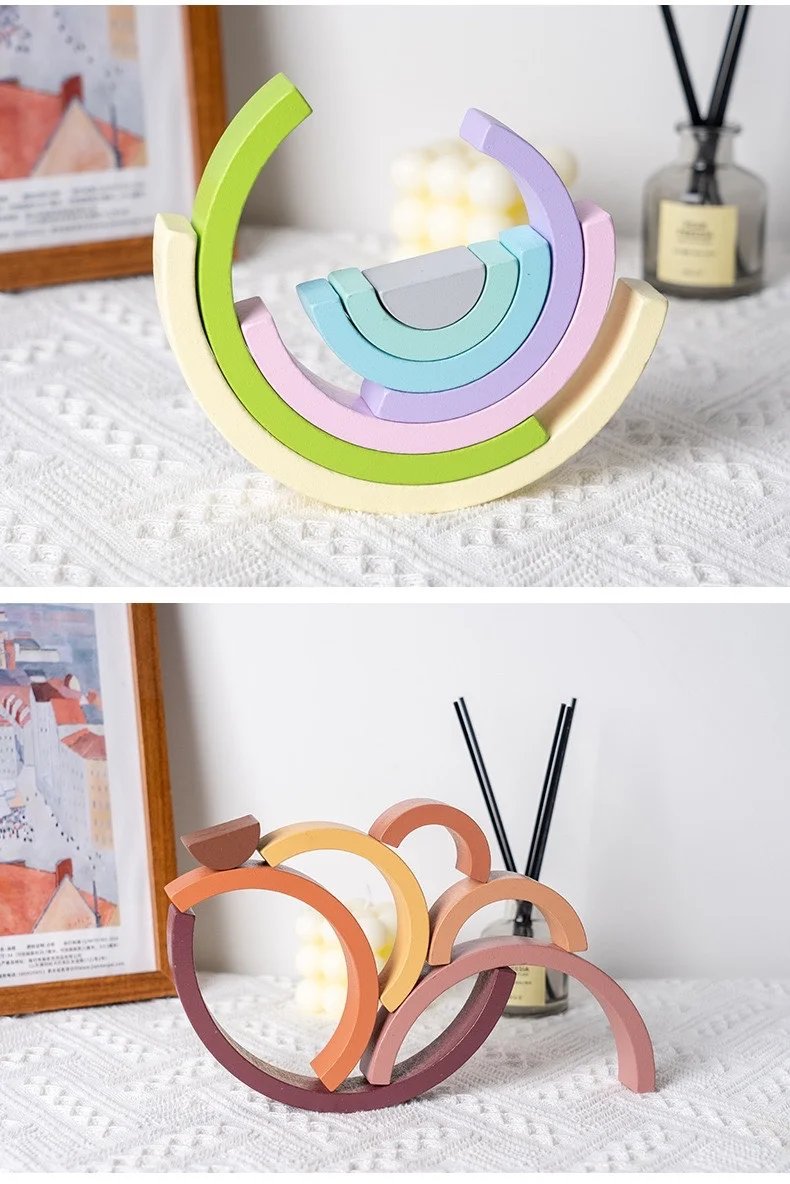 New Kids Montessori Arch Bridge Rainbow Building Blocks Wooden Toys Baby Early Education Color Cognitive Blocks Toy New Kids Montessori Arch Bridge Rainbow Building Blocks Wooden Toys Baby Early Education Color Cognitive Blocks Toy