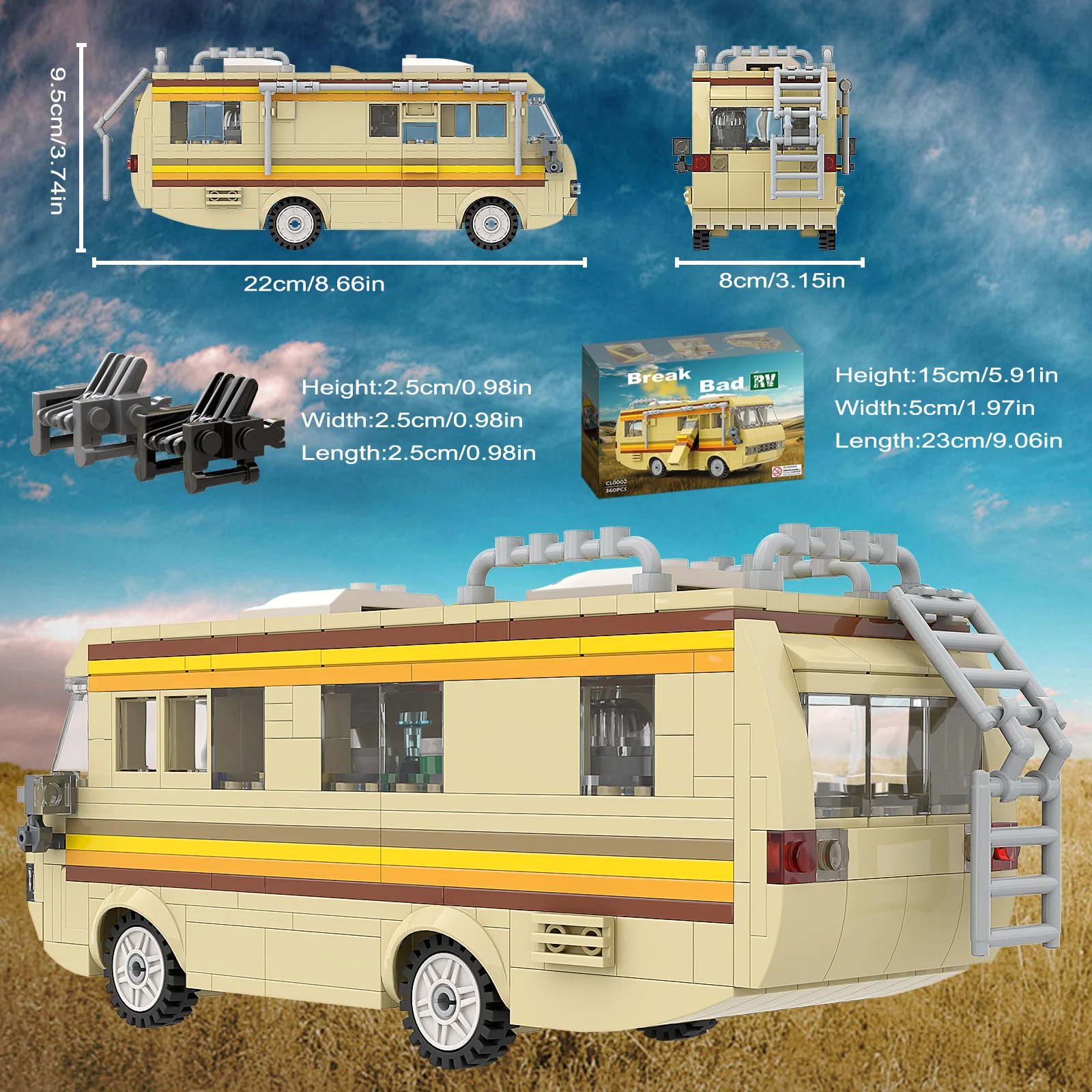 360PCS Break Bad RV Building Kit, Creative Van House Camper Toys Building Blocks,DIY Building Set Toy for Kids Adults 360PCS Break Bad RV Building Kit, Creative Van House Camper Toys Building Blocks,DIY Building Set Toy for Kids Adults