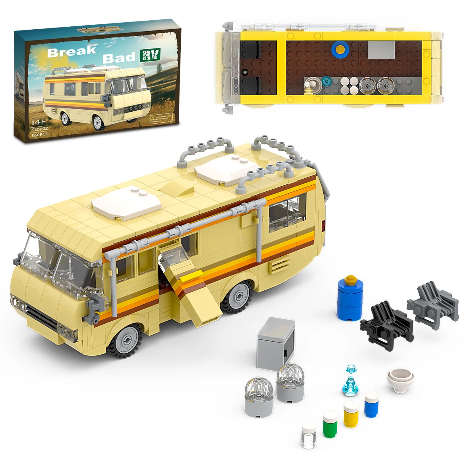 360PCS Break Bad RV Building Kit, Creative Van House Camper Toys Building Blocks,DIY Building Set Toy for Kids Adults 360PCS Break Bad RV Building Kit, Creative Van House Camper Toys Building Blocks,DIY Building Set Toy for Kids Adults