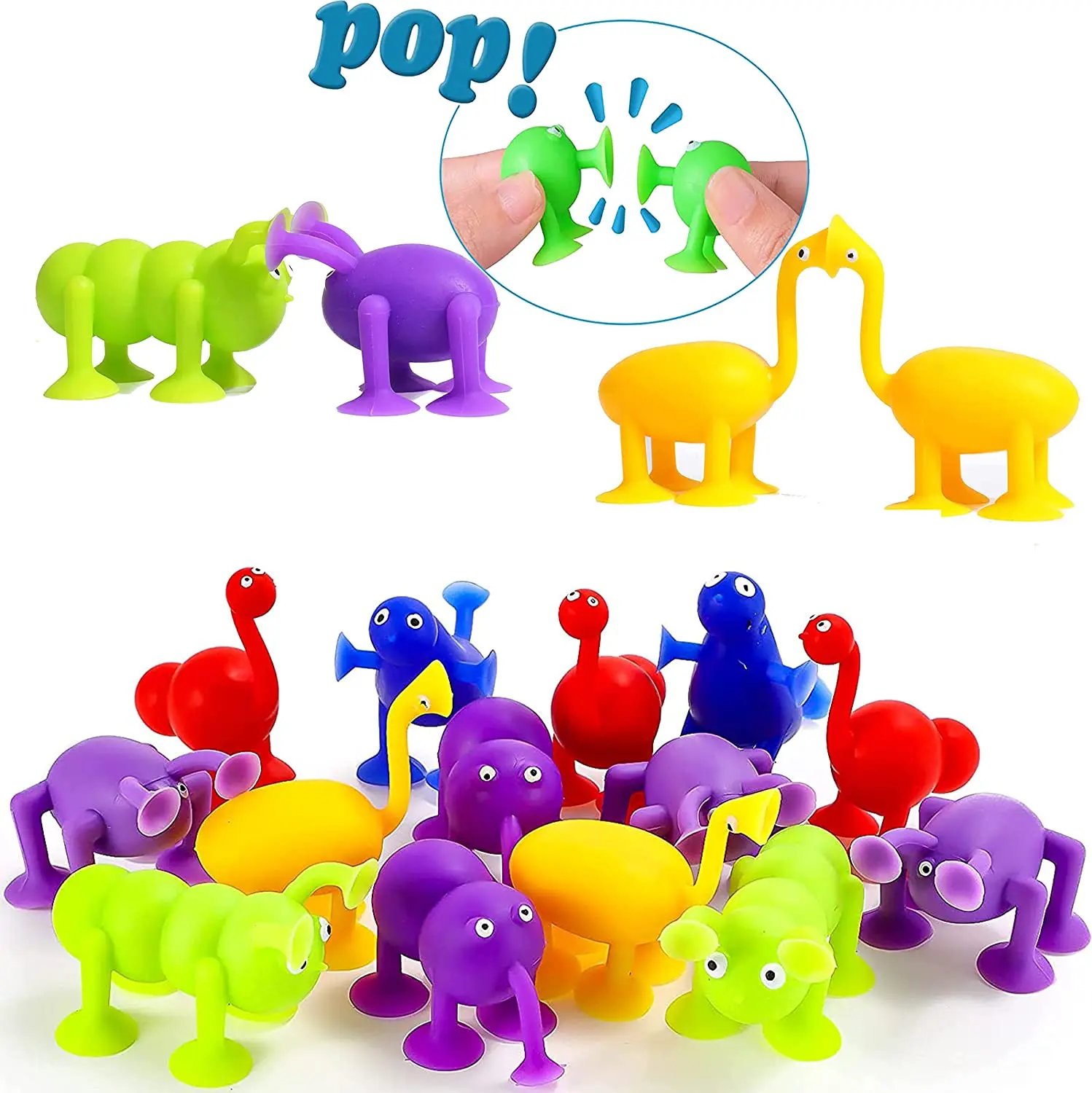 Soft Silicone Building Blocks Toy Animal Shape Suction Toy for Kids Stress Release Parent-Child Interactive Game Sucker Bath Toy Soft Silicone Building Blocks Toy Animal Shape Suction Toy for Kids Stress Release Parent-Child Interactive Game Sucker Bath Toy