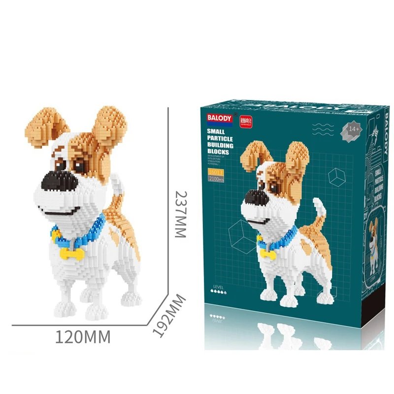 Cartoon Animal Building Blocks Creative Pet Dog And Cat Assembly Toy DIY Educational Puzzle Parent-Child Interactive Toy Cartoo