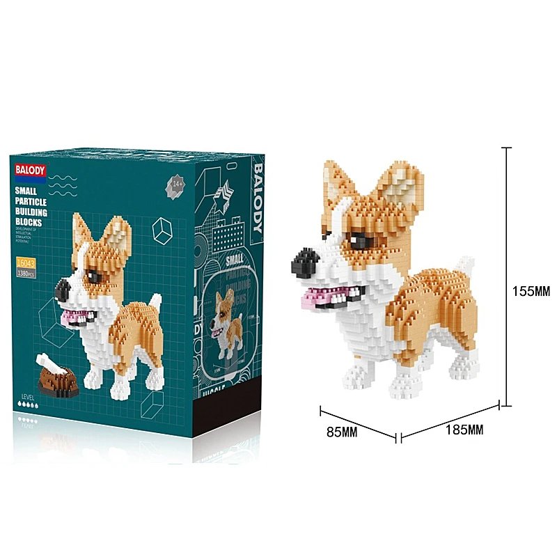 Cartoon Animal Building Blocks Creative Pet Dog And Cat Assembly Toy DIY Educational Puzzle Parent-Child Interactive Toy Cartoo