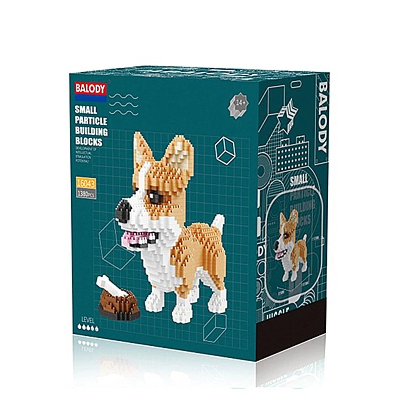 Cartoon Animal Building Blocks Creative Pet Dog And Cat Assembly Toy DIY Educational Puzzle Parent-Child Interactive Toy Cartoo