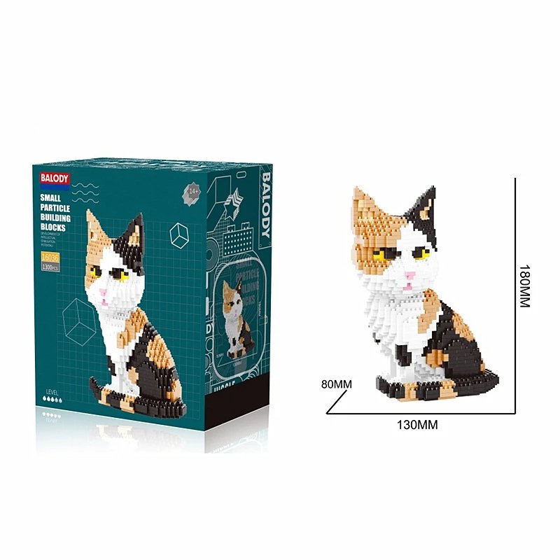 Cartoon Animal Building Blocks Creative Pet Dog And Cat Assembly Toy DIY Educational Puzzle Parent-Child Interactive Toy Cartoo