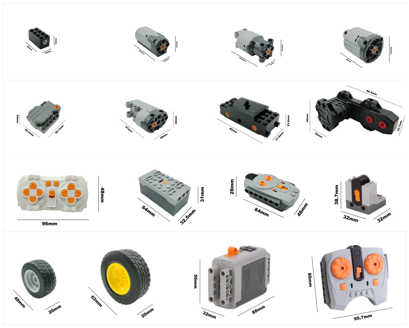 RC Electronic building block power accessories micro-motor functions refit  scientific creative DIY Car Truck bricks kids toy