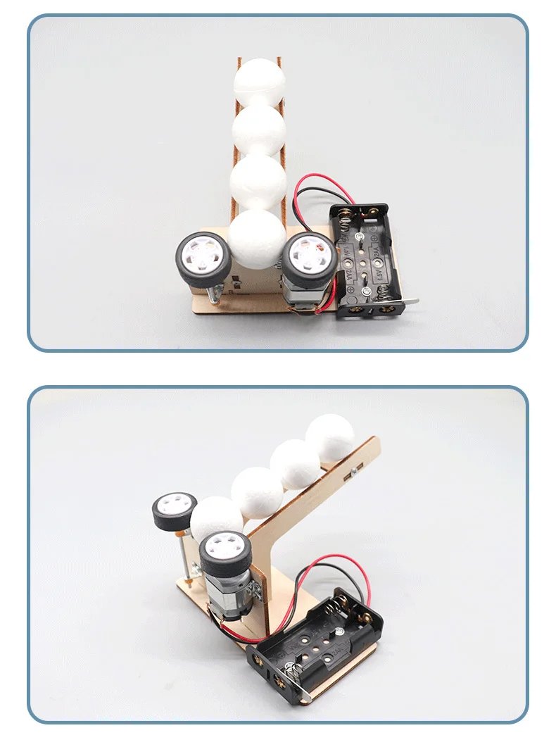 Electric Ball Pitching Machine Kits Kids DIY Science Toys Children Educational Technology Project Model Toys For Gift