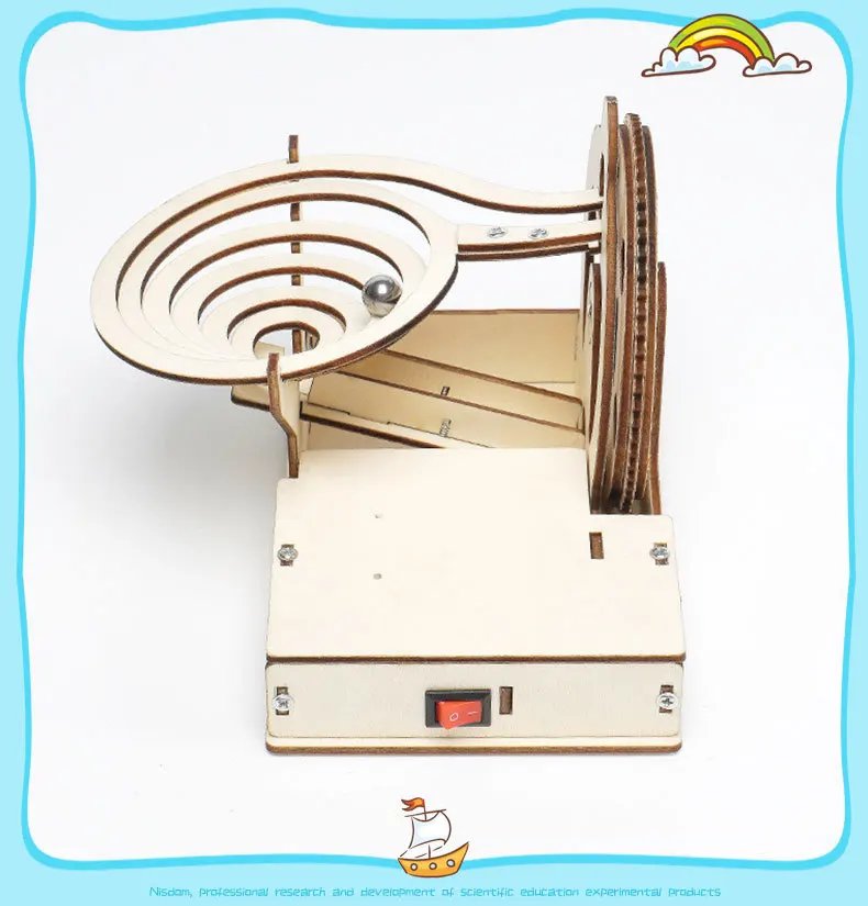 DIY Assemble Mechanical Marble Run Gear Model Technology STEM Kit Children Science Toys Teaching Material for Kids Learning