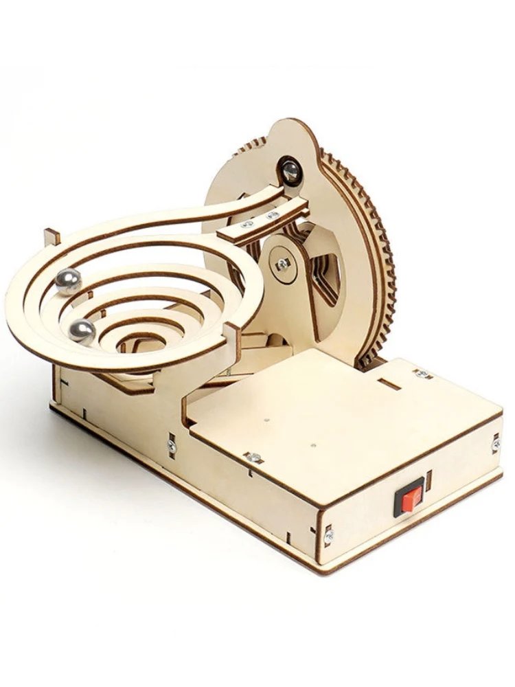 DIY Assemble Mechanical Marble Run Gear Model Technology STEM Kit Children Science Toys Teaching Material for Kids Learning