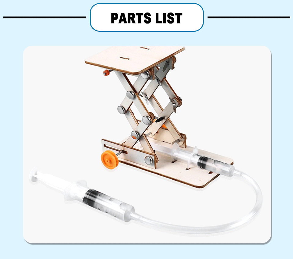 1 PCS DIY Hydraulic Experiment Lift Kids Scientific Toys Puzzle STEM Technology Physics Teaching Aids Science Educational Kit