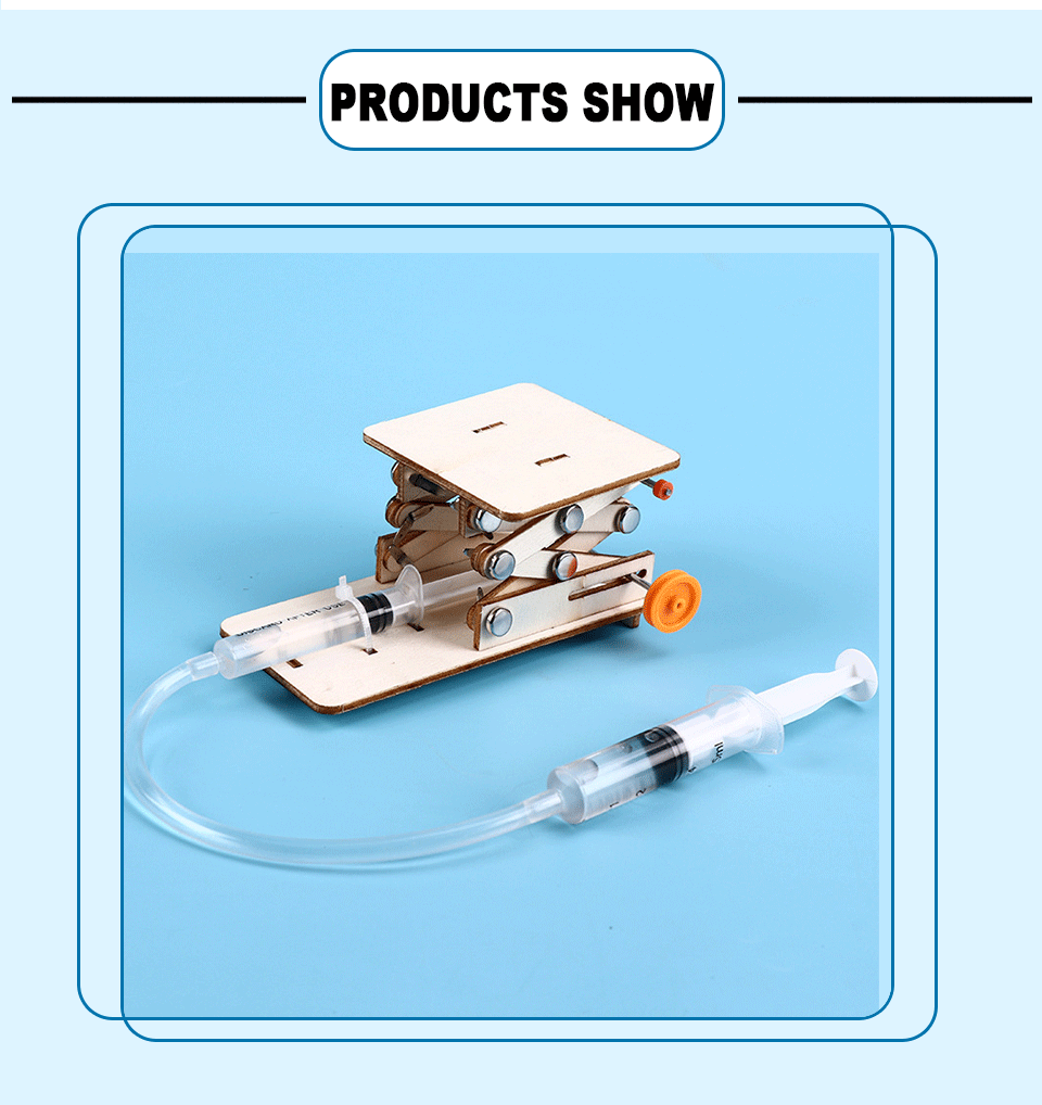 1 PCS DIY Hydraulic Experiment Lift Kids Scientific Toys Puzzle STEM Technology Physics Teaching Aids Science Educational Kit