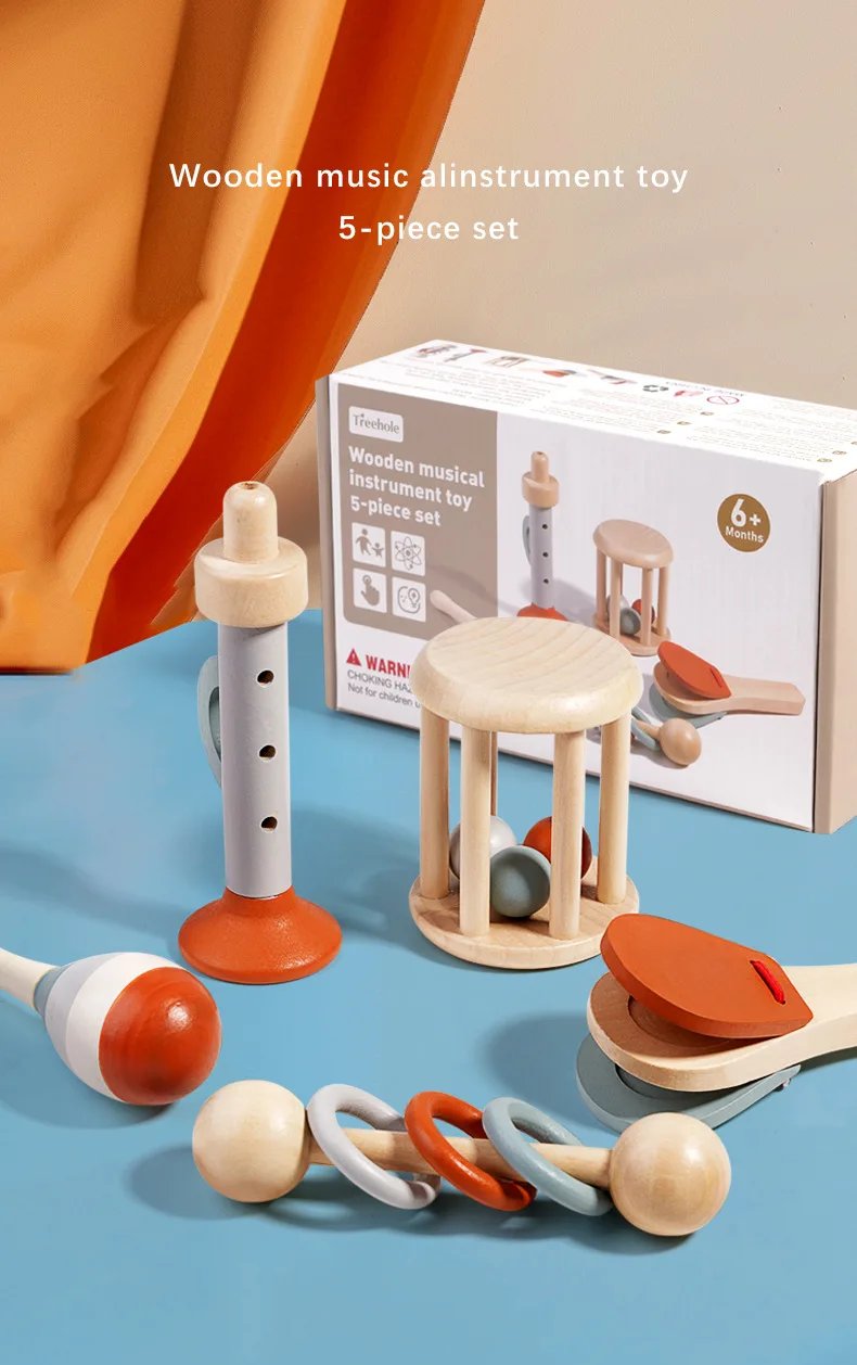 Baby Musical Instruments Montessori Wooden Toys,Percussion Xylophone Set for Toddlers,Preschool Educational Gifts