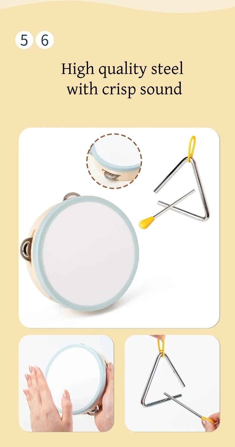 Baby Musical Instruments Montessori Wooden Toys,Percussion Xylophone Set for Toddlers,Preschool Educational Gifts