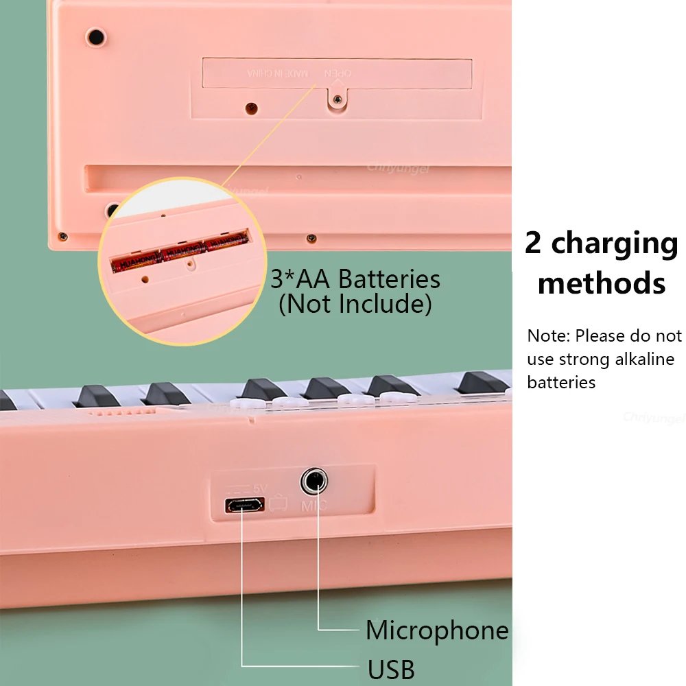 37 Keys Kids Electronic Piano Organ keyboard with Microphone Education Toys Musical Instrument Children Boy Girl Gifts