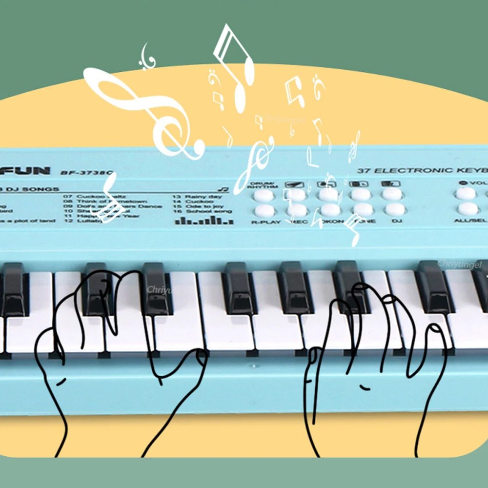 37 Keys Kids Electronic Piano Organ keyboard with Microphone Education Toys Musical Instrument Children Boy Girl Gifts