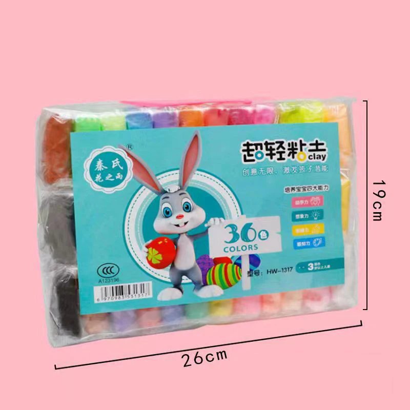 36 Colors Air Dry Clay Ultra Light Magic Modeling Clay with Tools Plasticine DIY Play Dough Sets Toys for Kids Birthday Gift