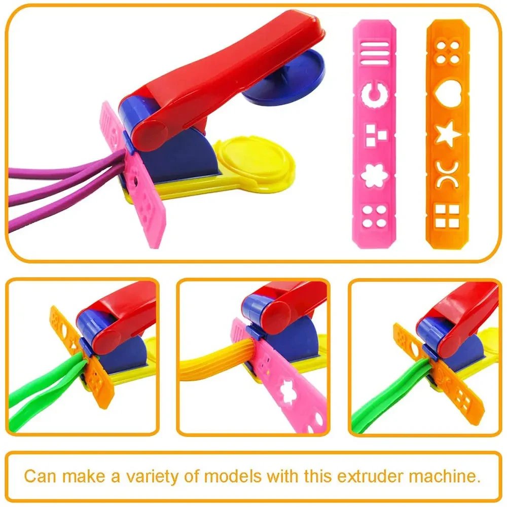 26 Piece Set DIY Plasticine Mold Modeling Clay Accessories Play Dough Tool Kit Plastic Set Knife Mold Kids Educational Toys