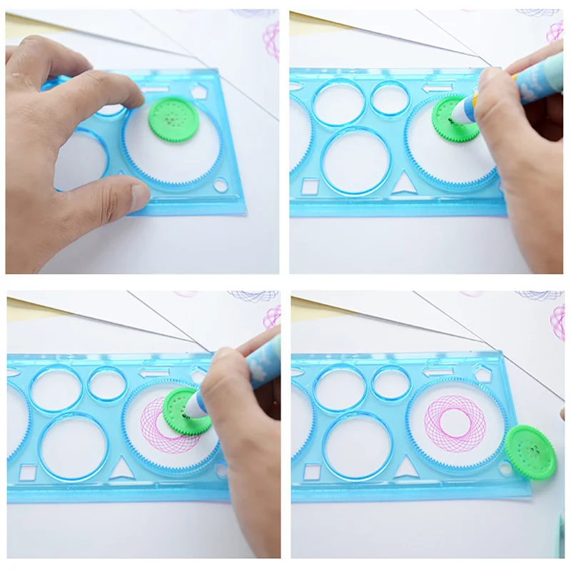 Geometry Spirograph Drawing Stencils Set Painting Template Art Crafts Creative Kids Educational Toy Variety of Flowers Ruler Geometry Spirograph Drawing Stencils Set Painting Template Art Crafts Creative Kids Educational Toy Variety of Flowers Ruler