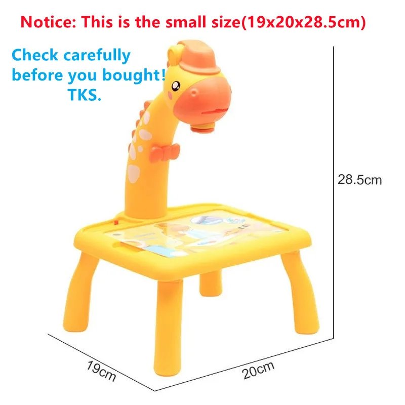 Mini Led Projector Art Drawing Table Light Toy for Children Kids Painting Board Small Desk Educational Learning Paint Tool Craft